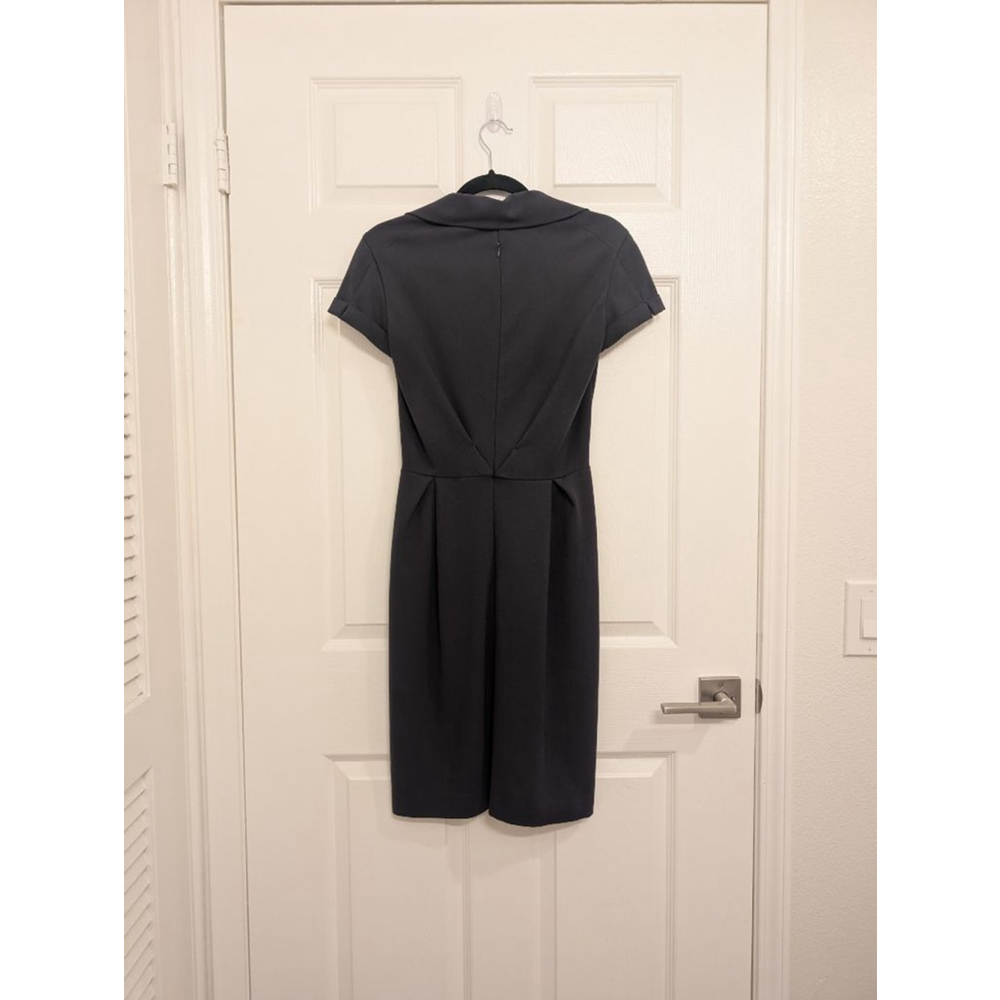 Women's Luxury Bottega Veneta Gray Virgin Wool Short Sleeve Dress Size 4 office - Picture 7 of 10